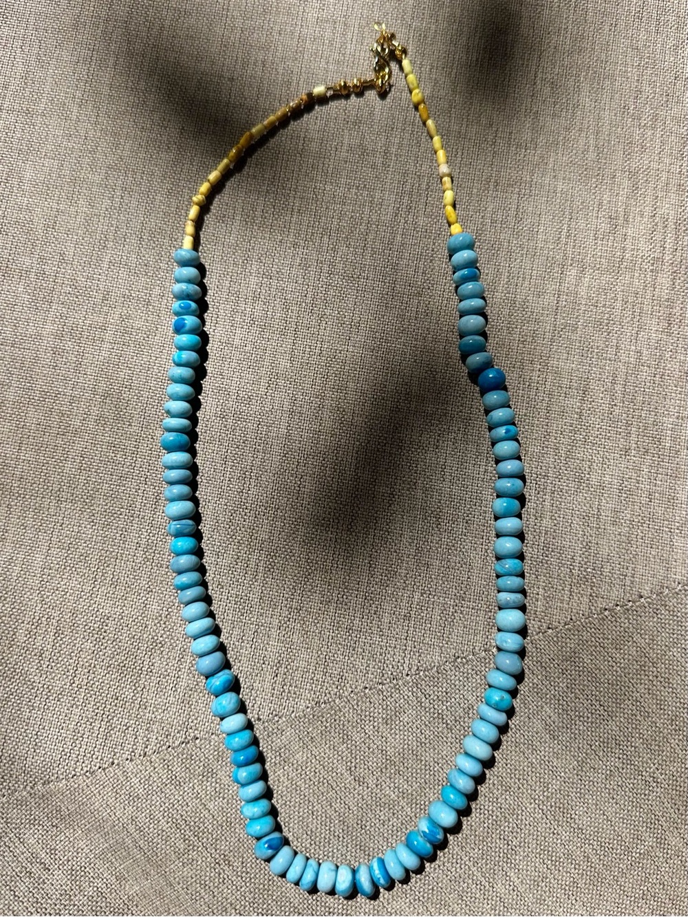 Free People Blue and Yellow Beaded Necklace